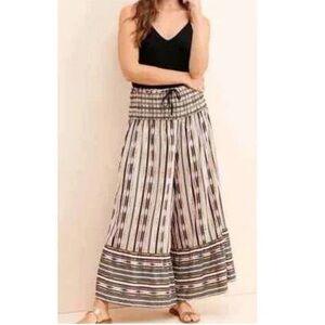 Anthropologie Maeve Zamirah Smocked Wide-Leg Pants • 1X